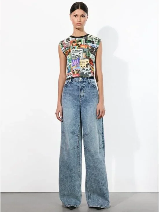 Alice + Olivia X The Beatles Micah Twist And Shout Muscle Tank Large NWT - Picture 3 of 11